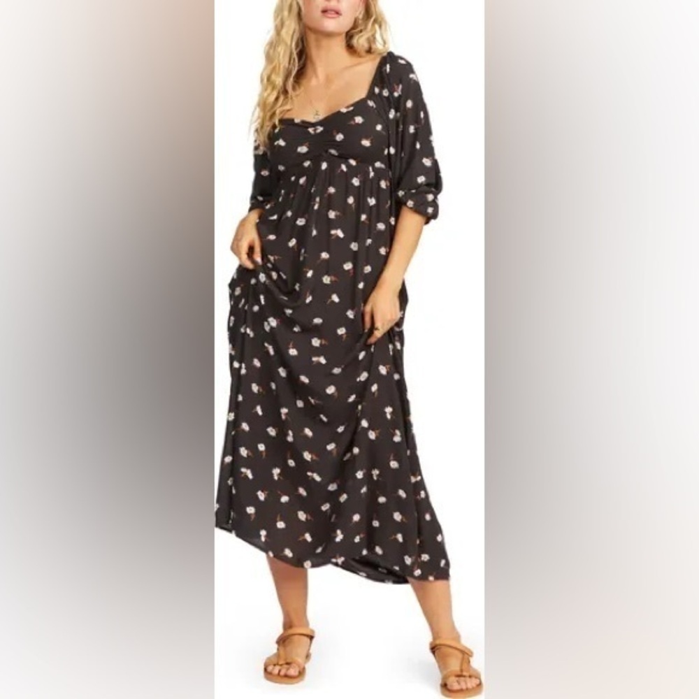 Billabong Black Puff Sleeve Sundress
